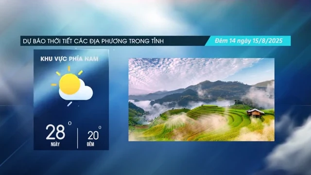 Dự báo thời tiết đêm nay và ngày mai (15/8)