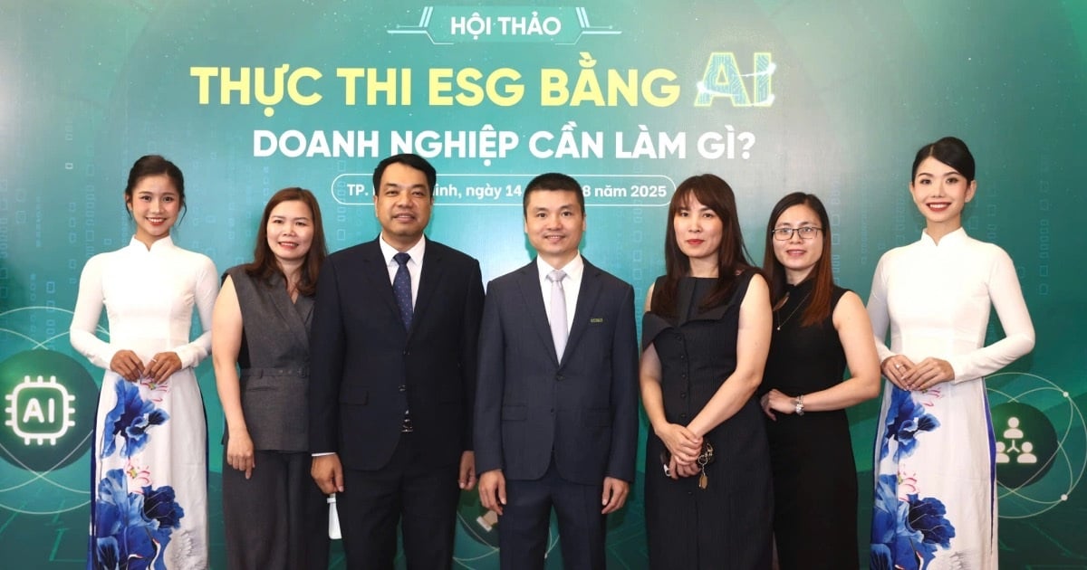 Dàn diễn giả, khách mời tham dự hội thảo "Thực thi ESG bằng AI"