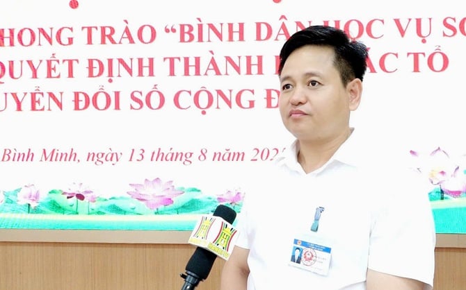 Ông Nguyễn Đăng Việt - Chủ tịch ủy ban nhân dân xã Bình Minh, Hà Nội
