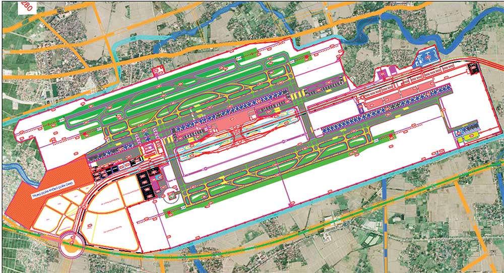 Perspective of Gia Binh International Airport