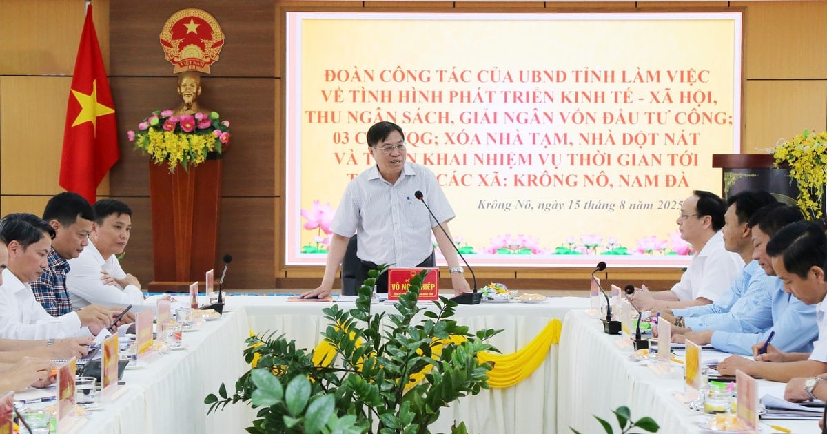 Phó Chủ tịch UBND tỉnh Lâm Đồng Võ Ngọc Hiệp làm việc với xã Krông Nô và xã Nam Đà