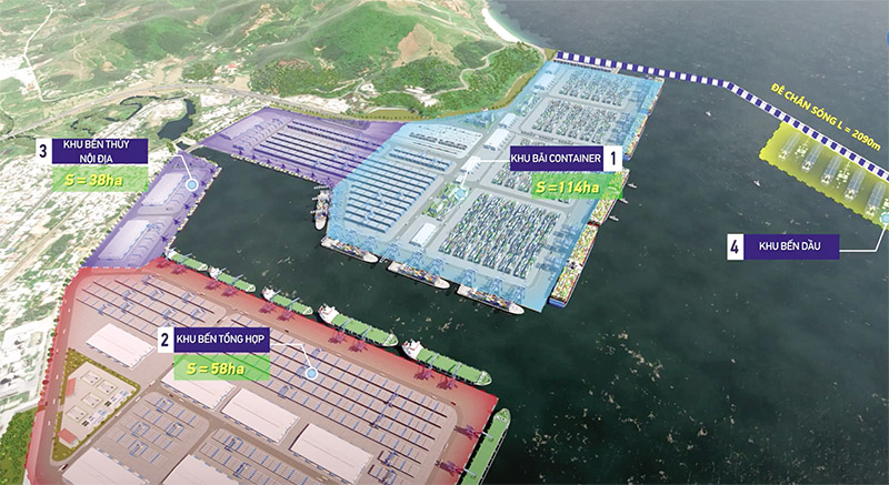 Perspektive des Masterplans des Hafens Lien Chieu – Da Nang.