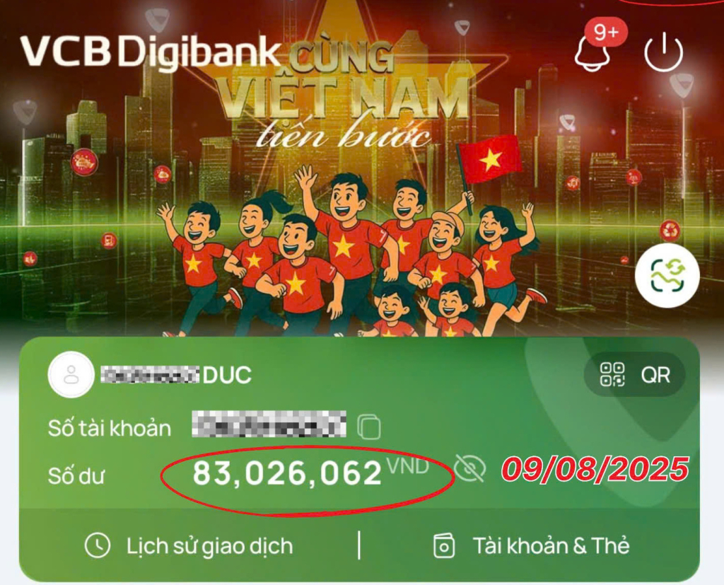 Số tiền tiếp nhận ủng hộ được anh Bùi Văn Đức chia sẻ trên mạng xã hội.