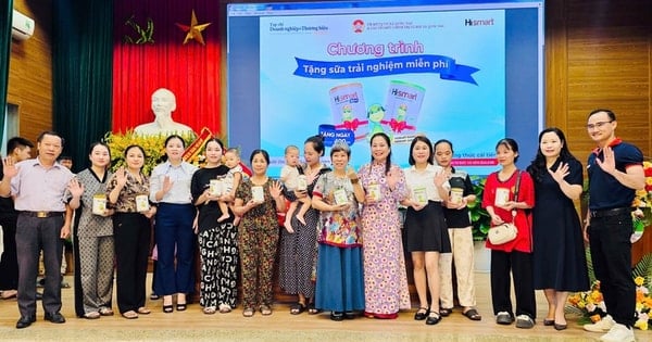 Tặng 165 suất sữa cho trẻ em tại xã Quốc Oai