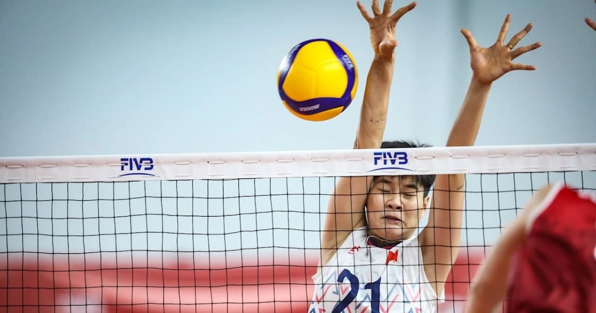 Đội tuyển bóng chuyền nữ U21 Việt Nam 25-19, 10-5 Dominica