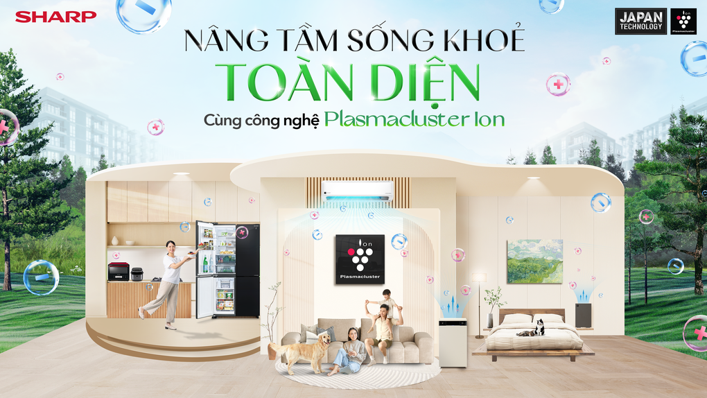 Sharp nâng tầm chất lượng sống với công nghệ plasmacluster ion Nhật Bản - 2