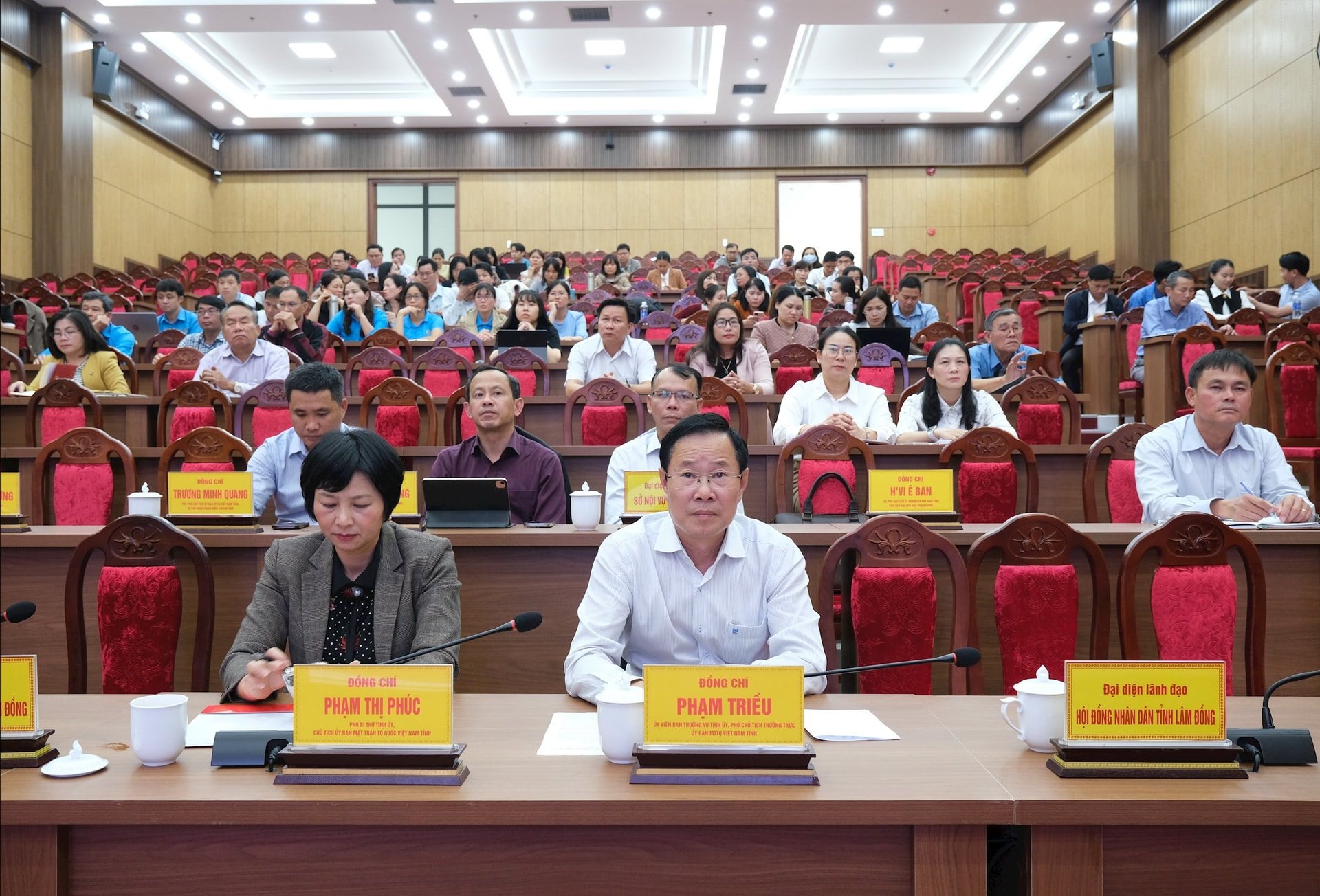 Các đại biểu tham dự Hội nghị tại điểm cầu tỉnh Lâm Đồng