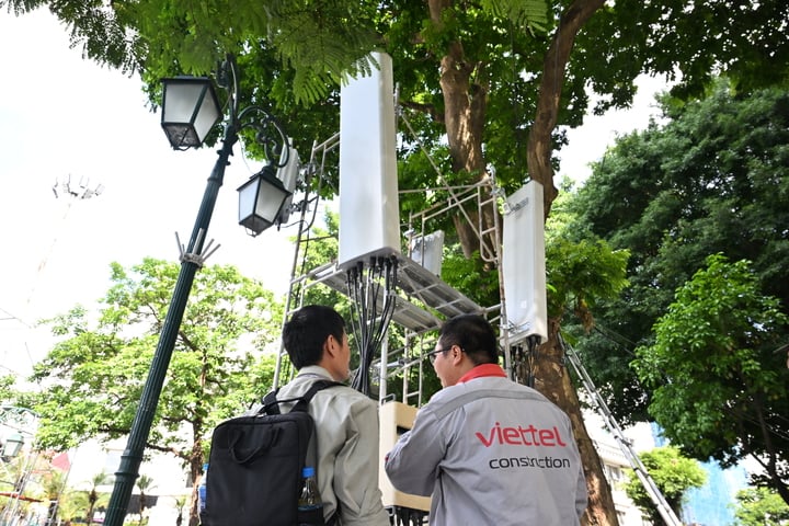 Viettel phát sóng mới 500 trạm BTS 5G. (Ảnh: Viettel)