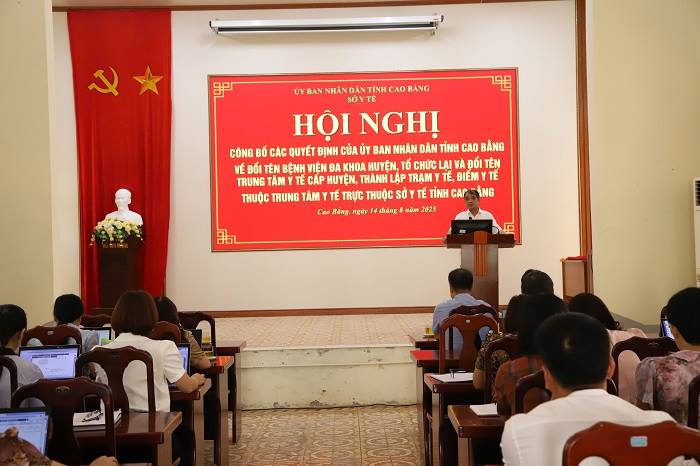 Sở Y tế công bố các quyết định của UBND tỉnh về sắp xếp tổ chức bộ máy
