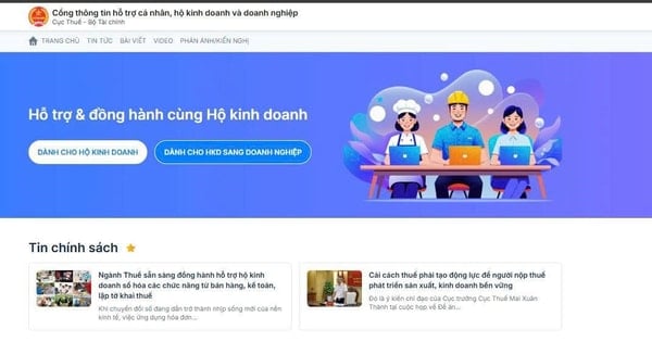 Sắp ra mắt Cổng thông tin hỗ trợ cá nhân, hộ kinh doanh và doanh nghiệp