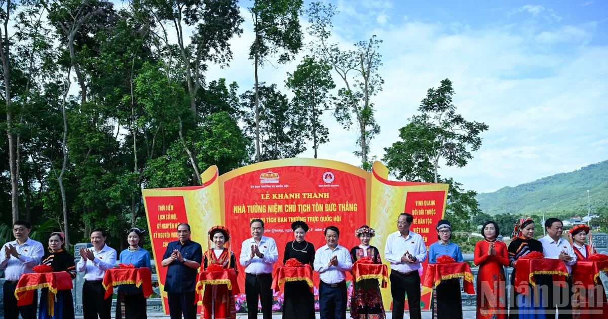 [Ảnh] Chủ tịch Quốc hội Trần Thanh Mẫn dự Lễ khánh thành Nhà tưởng niệm Chủ tịch Tôn Đức Thắng