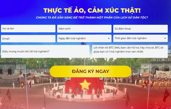 Điền đầy đủ thông tin theo quy định của BTC để tham dự triển lãm