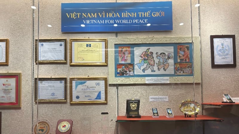 Một phần nội dung tại Khu trưng bày"Hành trình vì hòa bình". (Ảnh: CAO HƯƠNG)