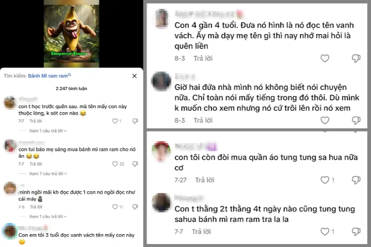Nhiều phụ huynh chia sẻ con đọc vanh vách tên các nhân vật dù... nói chưa sõi.