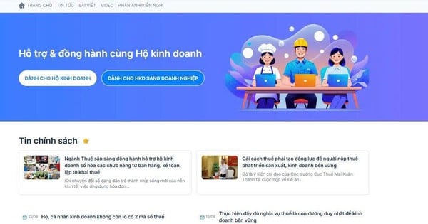 Cổng thông tin hỗ trợ người nộp thuế có tích hợp trợ lý AI
