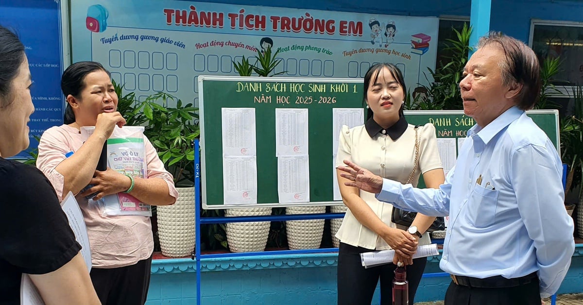 Thầy hiệu trưởng giải tỏa băn khoăn cho phụ huynh có con vào lớp 1