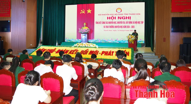 Hội khuyến học Bộ CHQS tỉnh: Tổng kết công tác khuyến học, khuyến tài, xây dựng đơn vị học tập năm học 2024 – 2025
