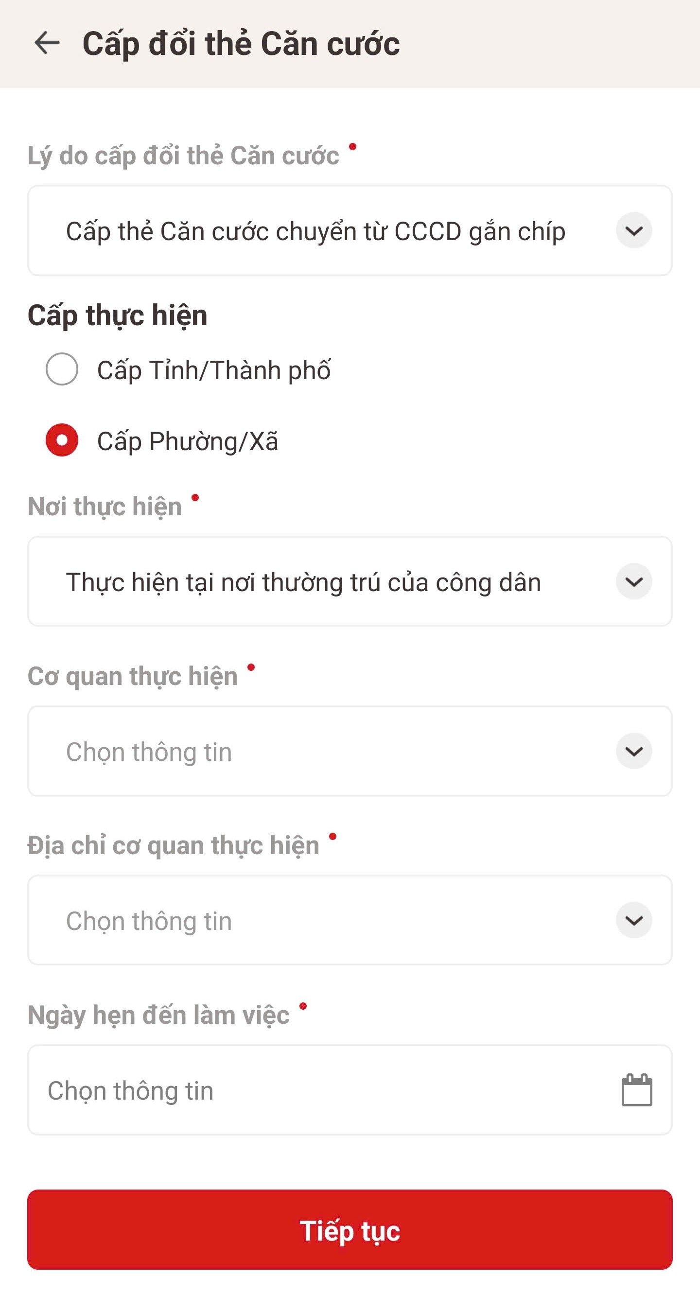 Cách đổi thẻ Căn cước theo quê quán, địa chỉ mới thông qua ứng dụng VNeID - 4