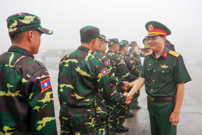 120 Cán bộ , chiến sĩ Quân đội nhân dân Lào tham gia diễu binh A80 tại Việt Nam - Ảnh 2.