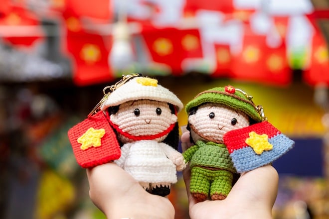 VIDEO: Cờ Tổ quốc “handmade” lan tỏa tình yêu nước từ những mũi móc len gây sốt mạng xã hội - Ảnh 7.