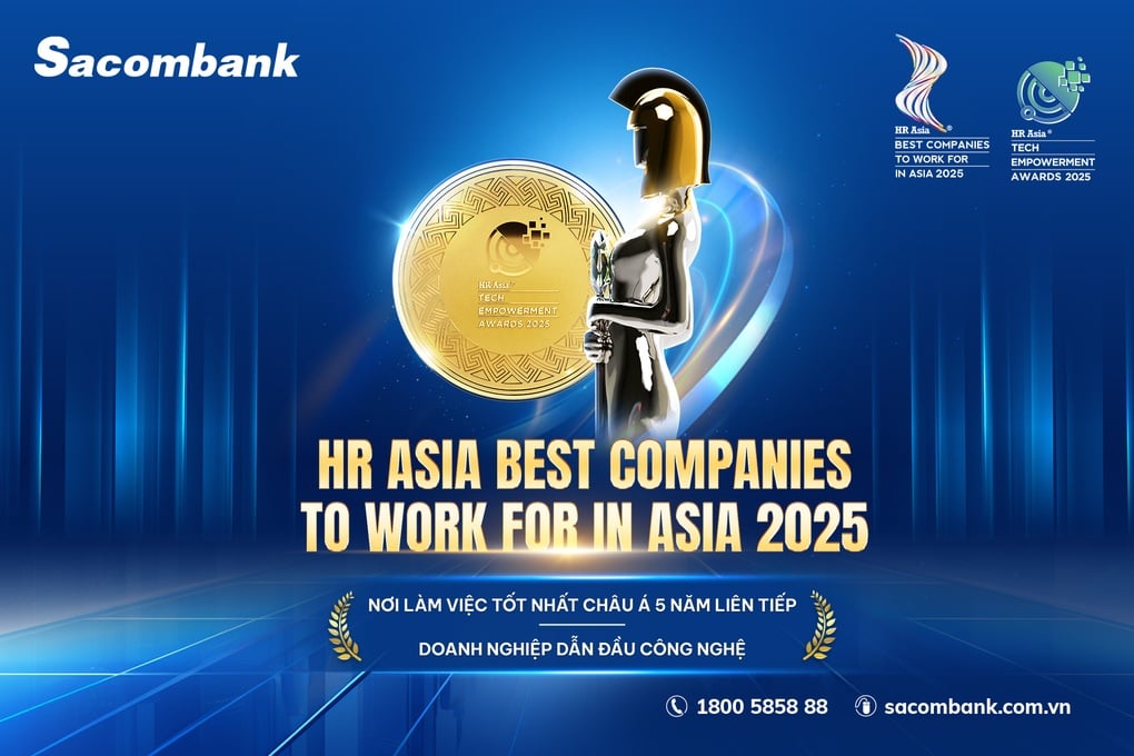 Sacombank lần thứ 5 được vinh danh “Nơi làm việc tốt nhất châu Á 2025 - 2