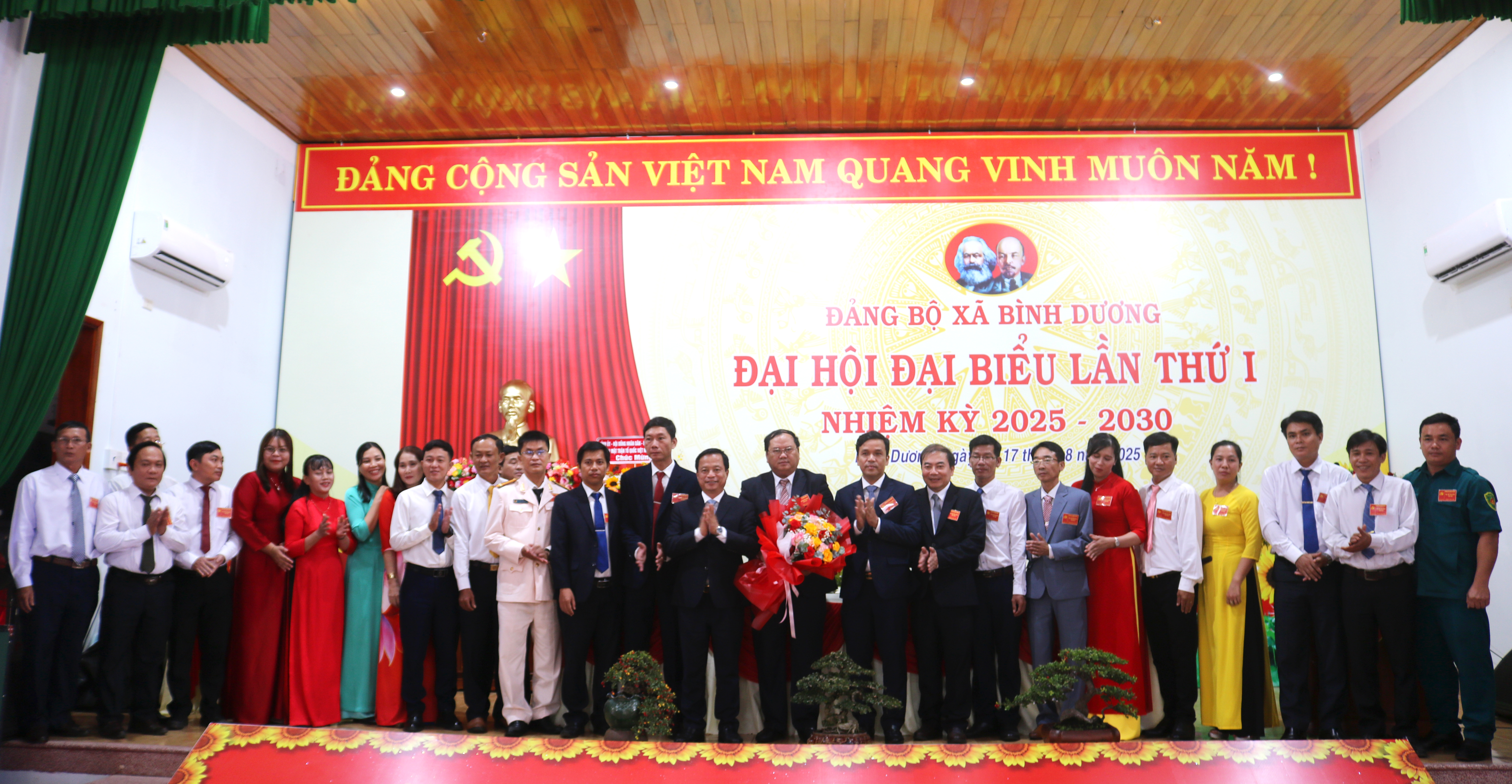 Đại hội đại biểu Đảng bộ xã Bình Dương lần thứ I: “Đoàn kết - Dân chủ - Kỷ cương - Kiến tạo - Phát triển”