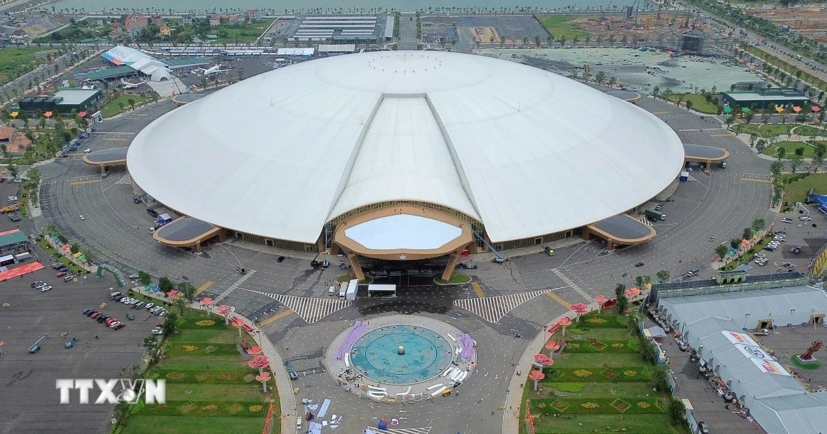 Close-up of the largest Exhibition Center in Southeast Asia before inauguration day