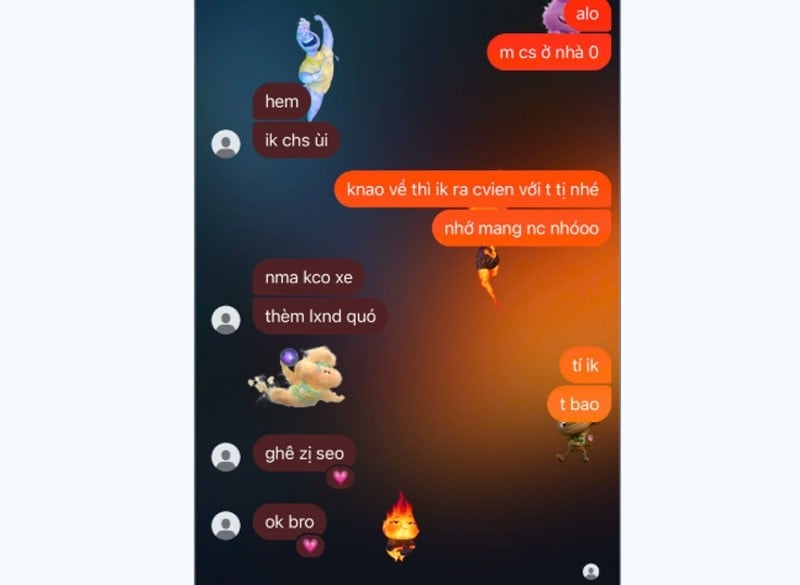 Ngôn ngữ pha trộn được giới trẻ hiện nay sử dụng phổ biến trong các đoạn hội thoại.