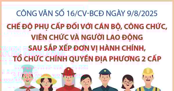 Quy định về chế độ phụ cấp đối với cán bộ, công chức, viên chức và người lao động sau sắp xếp