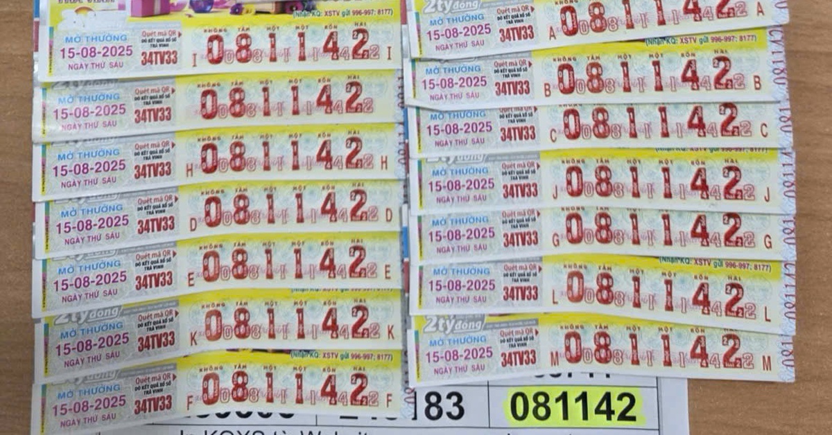 Một phụ nữ ở TP.HCM trúng 14 tờ độc đắc khi đi công tác ở miền Tây