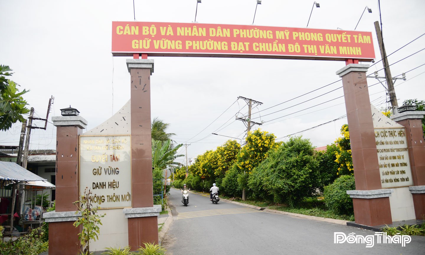 Phường Mỹ Phong quyết tâm giữ vững phường đạt chuẩn  đô thị văn minh.