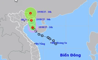 Tropical depression will make landfall in Quang Ninh on the morning of August 19.