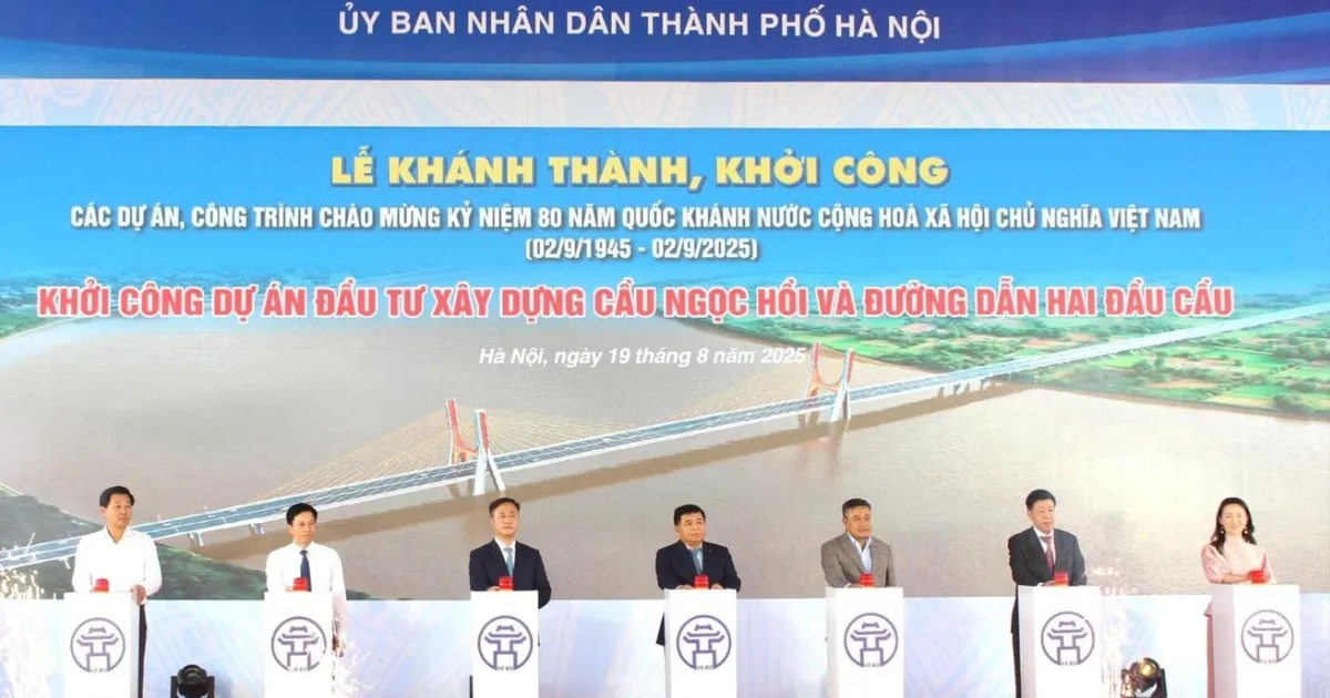 Khởi công cầu Ngọc Hồi, tăng cường kết nối giữa Hà Nội với Hưng Yên