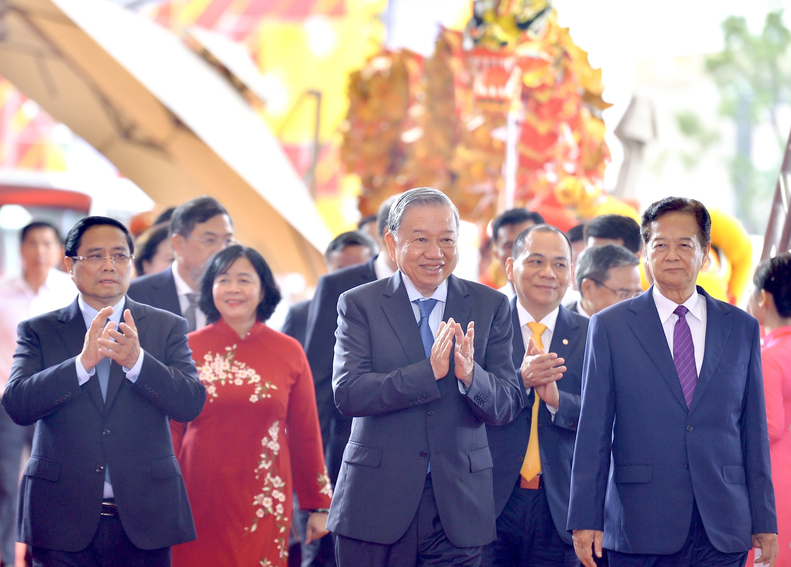 Tổng Bí thư Tô Lâm dự lễ khánh thành Trung tâm Hội chợ Triển lãm Quốc gia