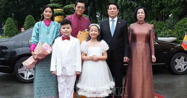 Chủ tịch nước Lương Cường chủ trì lễ đón cấp Nhà nước Quốc vương Bhutan