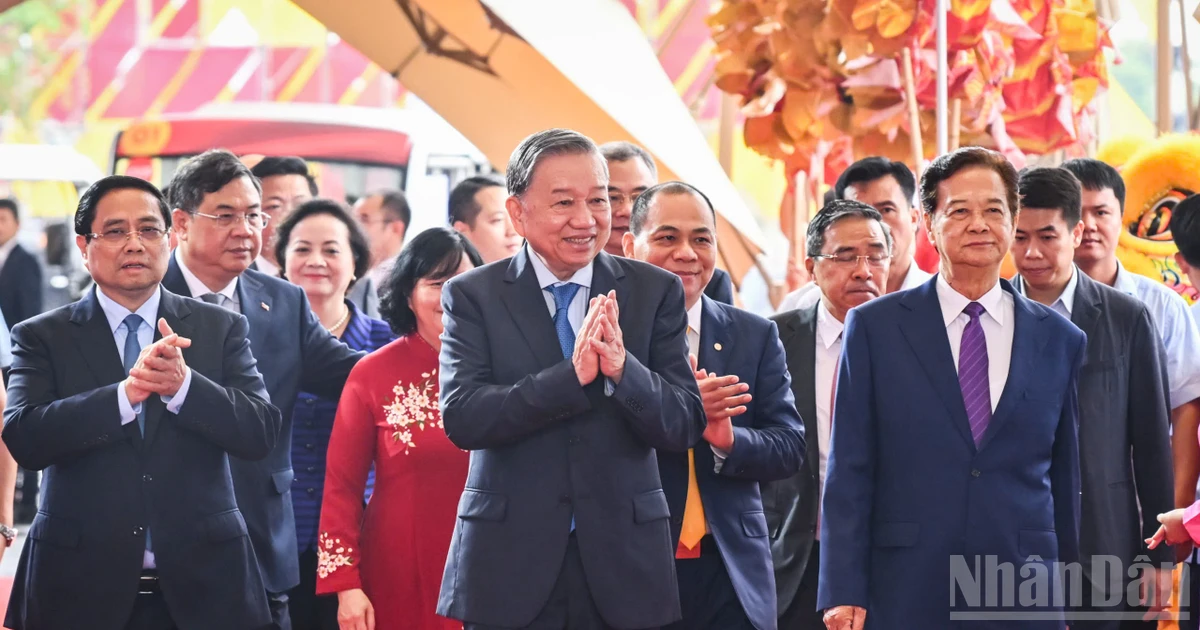 [Ảnh] Tổng Bí thư Tô Lâm dự Lễ khánh thành, khởi công 250 công trình, dự án mừng Quốc khánh