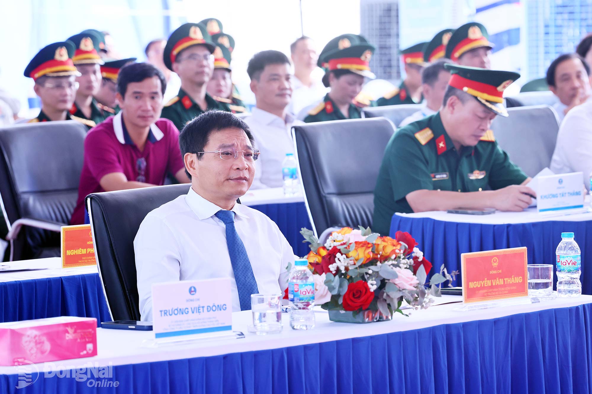 Ủy viên Trung ương Đảng, Bộ trưởng Bộ Tài chính Nguyễn Văn Thắng dự lễ khởi công. Ảnh: Công Nghĩa