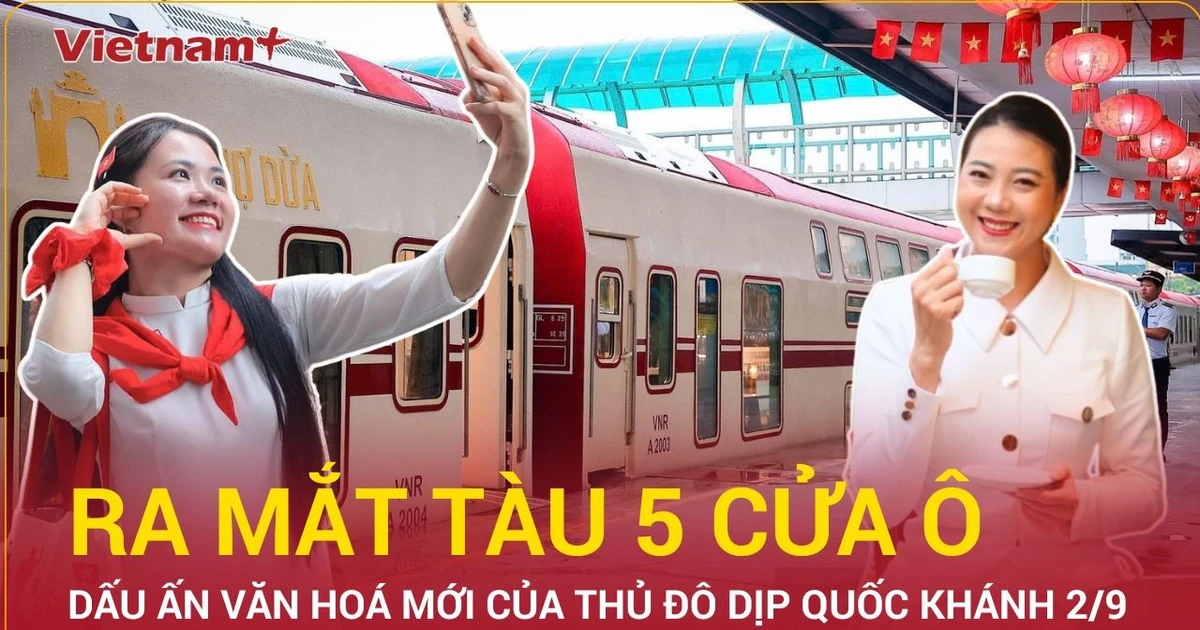 Đoàn tàu “Hà Nội 5 cửa ô”: Dấu ấn văn hóa mới của Thủ đô dịp Quốc khánh 2/9
