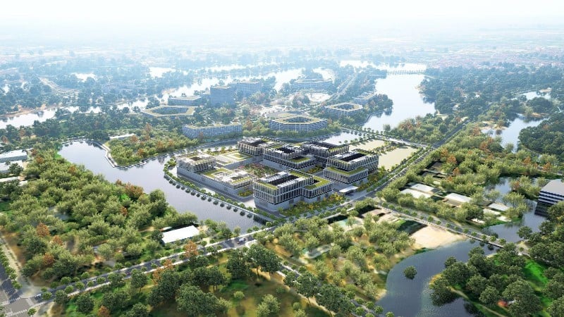 3D perspective of Viettel Research and Development Center.