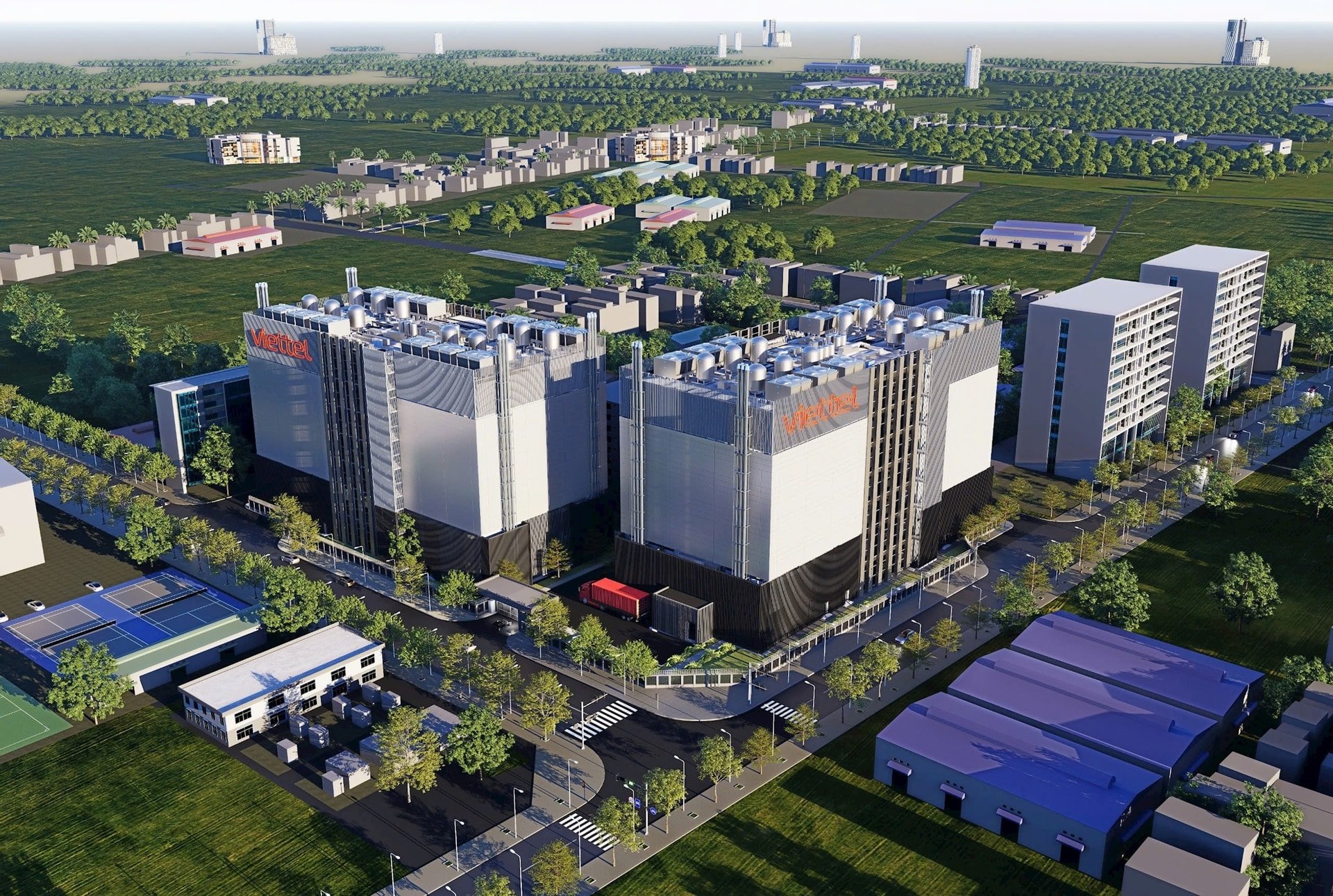 Trung tâm R&D Viettel tại Khu CNC Hoà Lạc. Ảnh: Viettel