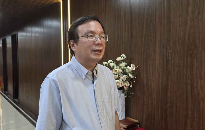 Ông Nguyễn Tiến Thanh cho biết năm nay công tác in ấn SGK được hoàn tất từ rất sớm - Ảnh: VGP/Thu Trang