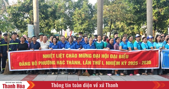 Phường Hạc Thành ra quân tổng dọn vệ sinh môi trường