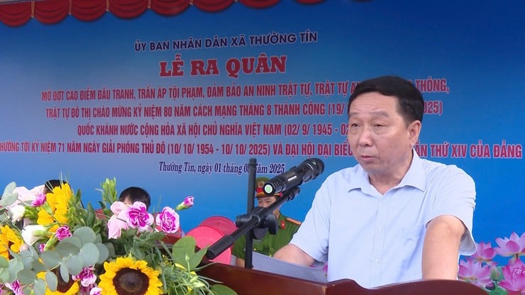 Xã Thường Tín ra quân mở đợt cao điểm đấu tranh, trấn áp tội phạm, đảm bảo an ninh địa phương- Ảnh 2.