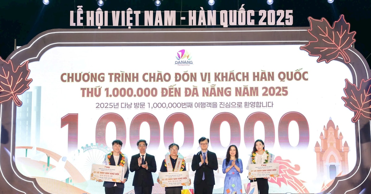 Đà Nẵng chào đón khách Hàn Quốc thứ 1 triệu trong năm 2025