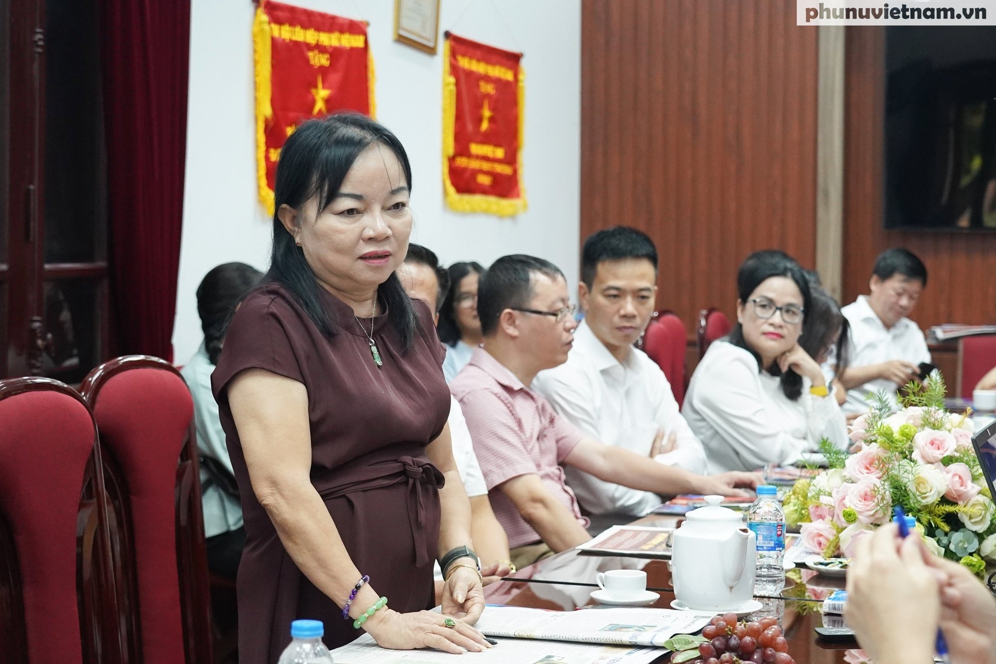 Đoàn cán bộ, học viên Học viện Báo chí và Tuyên truyền đến thực tế tại Báo Phụ nữ Việt Nam- Ảnh 8.