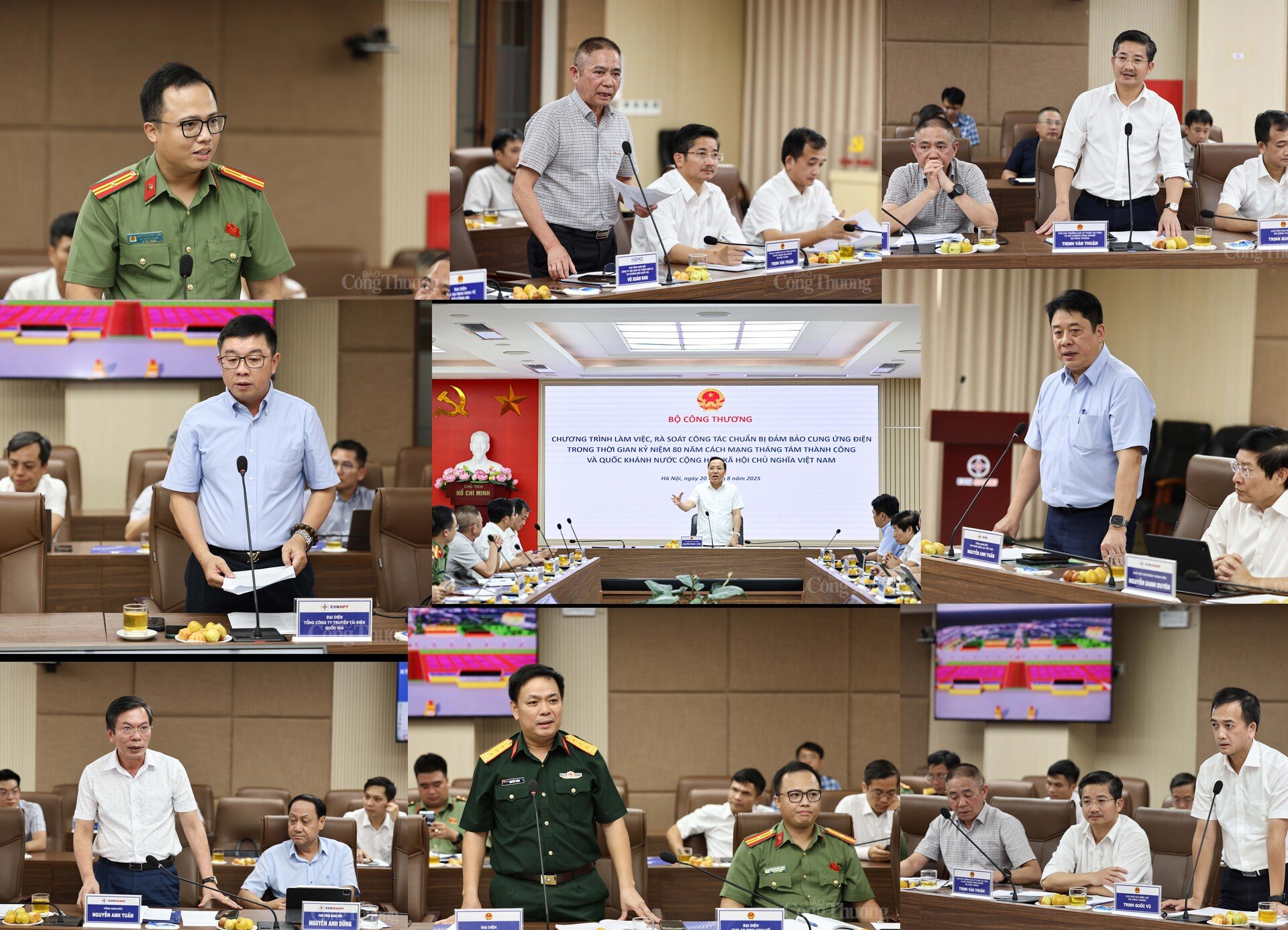 Đại điện các đơn vị phát biểu tại buổi làm việc.