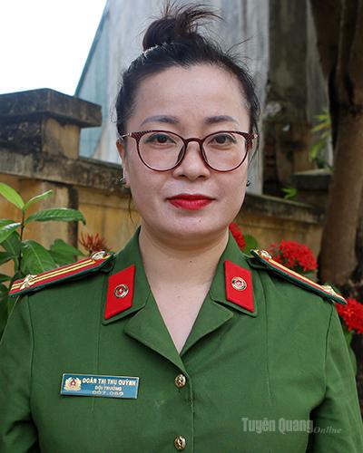 Trung tá Đoàn Thị Thu Quỳnh, 
Phó Trưởng phòng Quản lý hành chính về trật tự xã hội, Công an tỉnh