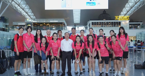 Die vietnamesische Frauen-Volleyballmannschaft ist in Thailand angekommen und bereit, an der Weltmeisterschaft teilzunehmen