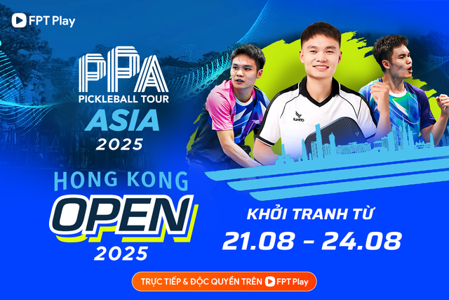 FPT Play는 PPA 피클볼 투어 아시아 2025를 독점 방송하고, 베트남 관객들은 기대감을 표했다 - 사진 1.