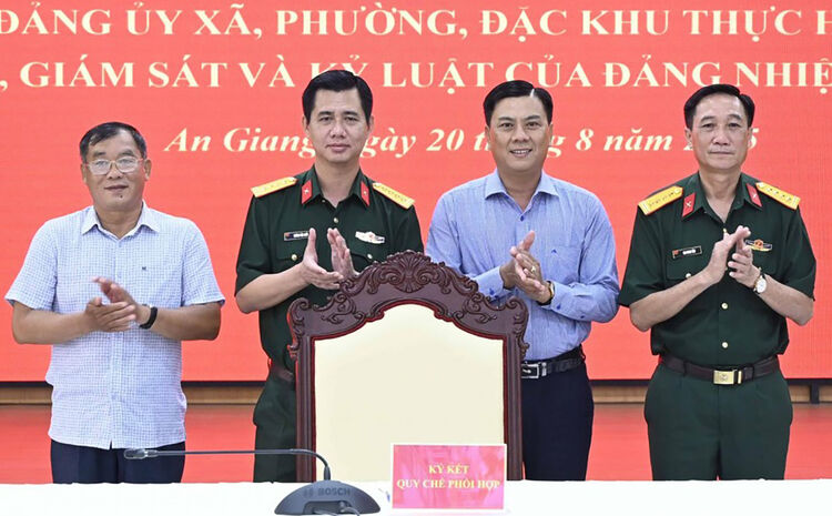 Ký kết quy chế phối hợp giữa các ủy ban kiểm tra đảng ủy